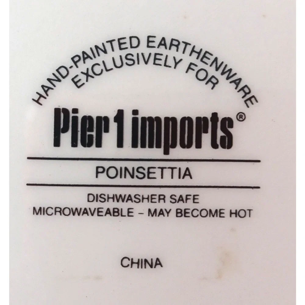 VTG 2 Pier 1 Poinsettia Christmas 11